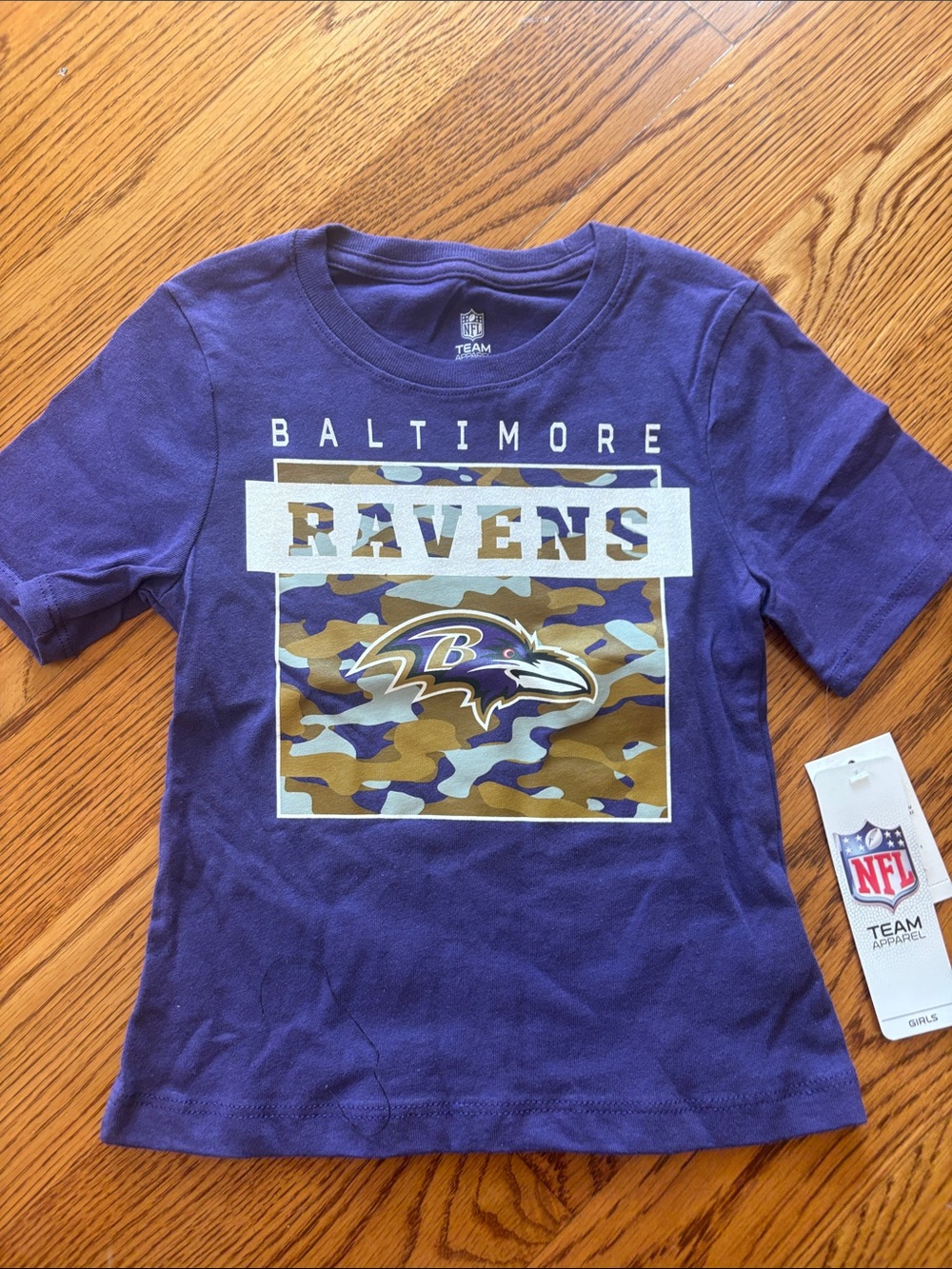 Girl’s XS 4 - 5 toddler  Baltimore Raven’s t-shirt purple